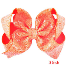 Load image into Gallery viewer, 8 inch +6 Inch Large Glitter Bows