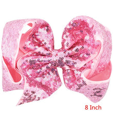Load image into Gallery viewer, 8 inch +6 Inch Large Glitter Bows