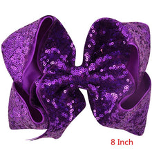 Load image into Gallery viewer, 8 inch +6 Inch Large Glitter Bows