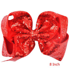 Load image into Gallery viewer, 8 inch +6 Inch Large Glitter Bows