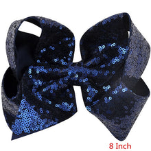 Load image into Gallery viewer, 8 inch +6 Inch Large Glitter Bows
