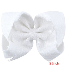 Load image into Gallery viewer, 8 inch +6 Inch Large Glitter Bows