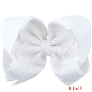 8 inch +6 Inch Large Glitter Bows
