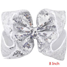 Load image into Gallery viewer, 8 inch +6 Inch Large Glitter Bows