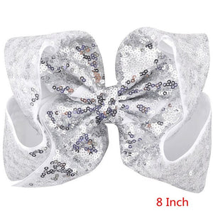 8 inch +6 Inch Large Glitter Bows