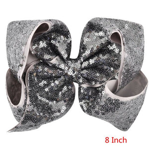 8 inch +6 Inch Large Glitter Bows
