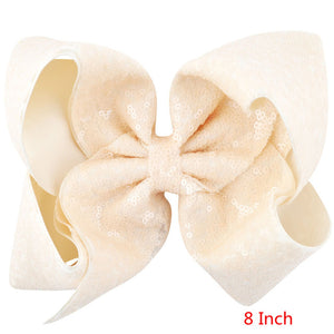 8 inch +6 Inch Large Glitter Bows