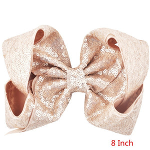 8 inch +6 Inch Large Glitter Bows