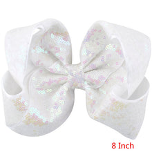 Load image into Gallery viewer, 8 inch +6 Inch Large Glitter Bows