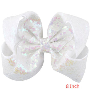 8 inch +6 Inch Large Glitter Bows