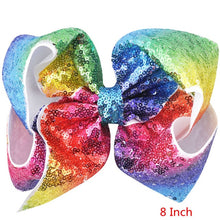 Load image into Gallery viewer, 8 inch +6 Inch Large Glitter Bows