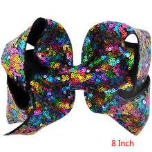 Load image into Gallery viewer, 8 inch +6 Inch Large Glitter Bows