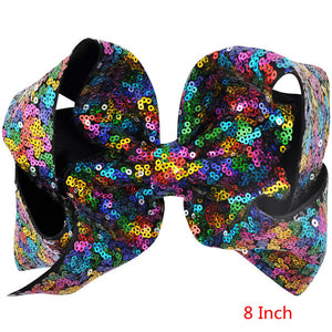 8 inch +6 Inch Large Glitter Bows