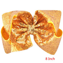 Load image into Gallery viewer, 8 inch +6 Inch Large Glitter Bows