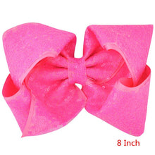 Load image into Gallery viewer, 8 inch +6 Inch Large Glitter Bows