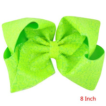 Load image into Gallery viewer, 8 inch +6 Inch Large Glitter Bows