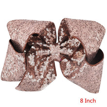 Load image into Gallery viewer, 8 inch +6 Inch Large Glitter Bows