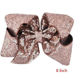 8 inch +6 Inch Large Glitter Bows