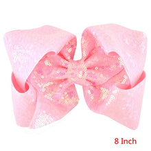 Load image into Gallery viewer, 8 inch +6 Inch Large Glitter Bows