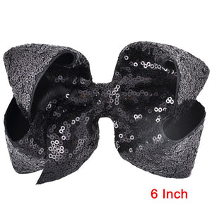 8 inch +6 Inch Large Glitter Bows
