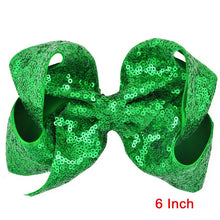 Load image into Gallery viewer, 8 inch +6 Inch Large Glitter Bows