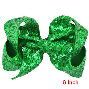 8 inch +6 Inch Large Glitter Bows