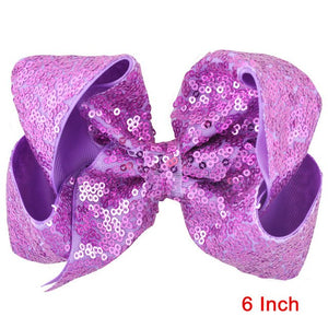 8 inch +6 Inch Large Glitter Bows