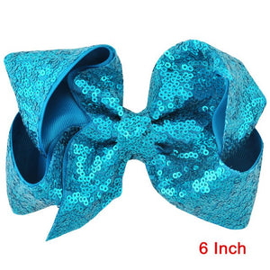 8 inch +6 Inch Large Glitter Bows