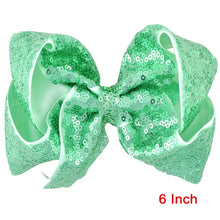 Load image into Gallery viewer, 8 inch +6 Inch Large Glitter Bows