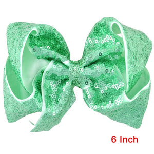 8 inch +6 Inch Large Glitter Bows