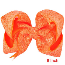 Load image into Gallery viewer, 8 inch +6 Inch Large Glitter Bows