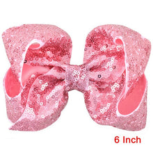 Load image into Gallery viewer, 8 inch +6 Inch Large Glitter Bows