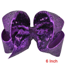 Load image into Gallery viewer, 8 inch +6 Inch Large Glitter Bows