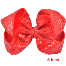 Load image into Gallery viewer, 8 inch +6 Inch Large Glitter Bows