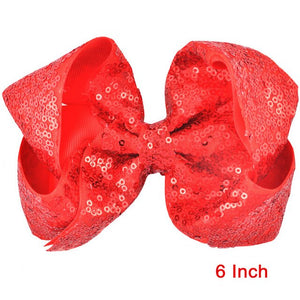 8 inch +6 Inch Large Glitter Bows