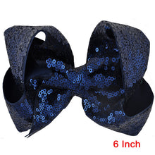 Load image into Gallery viewer, 8 inch +6 Inch Large Glitter Bows