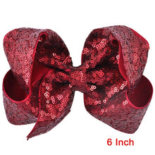 Load image into Gallery viewer, 8 inch +6 Inch Large Glitter Bows
