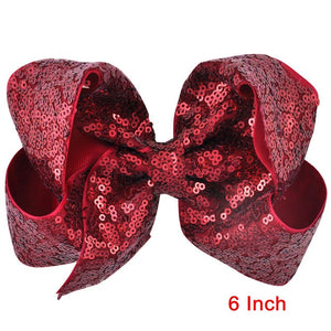 8 inch +6 Inch Large Glitter Bows