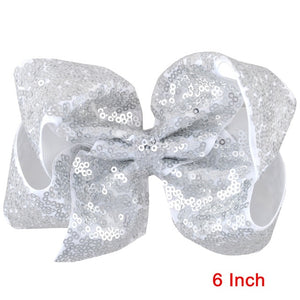 8 inch +6 Inch Large Glitter Bows