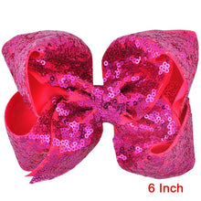 Load image into Gallery viewer, 8 inch +6 Inch Large Glitter Bows