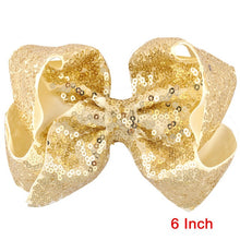 Load image into Gallery viewer, 8 inch +6 Inch Large Glitter Bows