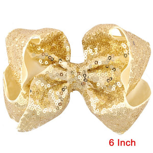 8 inch +6 Inch Large Glitter Bows