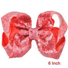 Load image into Gallery viewer, 8 inch +6 Inch Large Glitter Bows