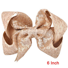 Load image into Gallery viewer, 8 inch +6 Inch Large Glitter Bows