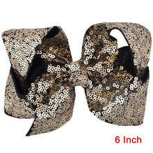 Load image into Gallery viewer, 8 inch +6 Inch Large Glitter Bows