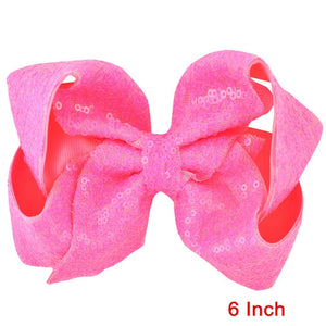 8 inch +6 Inch Large Glitter Bows