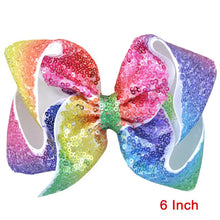 Load image into Gallery viewer, 8 inch +6 Inch Large Glitter Bows