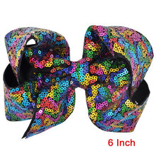 Load image into Gallery viewer, 8 inch +6 Inch Large Glitter Bows