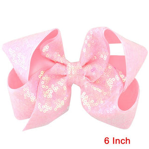 8 inch +6 Inch Large Glitter Bows